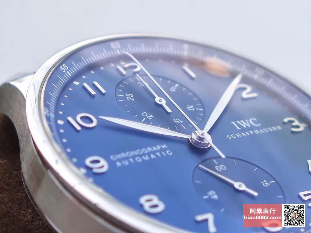 포르투기저 크로노그래프 화이트골드 블루 다이얼 레더 스트랩 / ZF IW371491 / 41mm / 크기 41mm 두께 12.5mm Cal.7750 무브