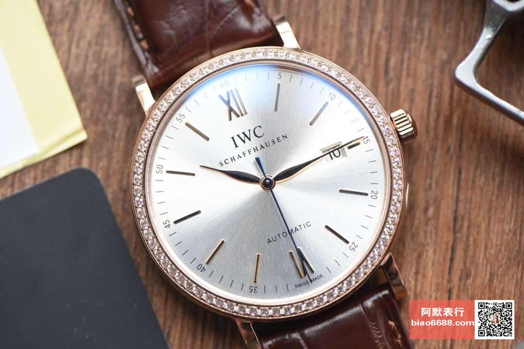 포르토피노 다이아베젤 로즈골드 화이트 다이얼 레더 스트랩 / V7 IW356515 / 40mm / Cal.2892 무브 , 40mm