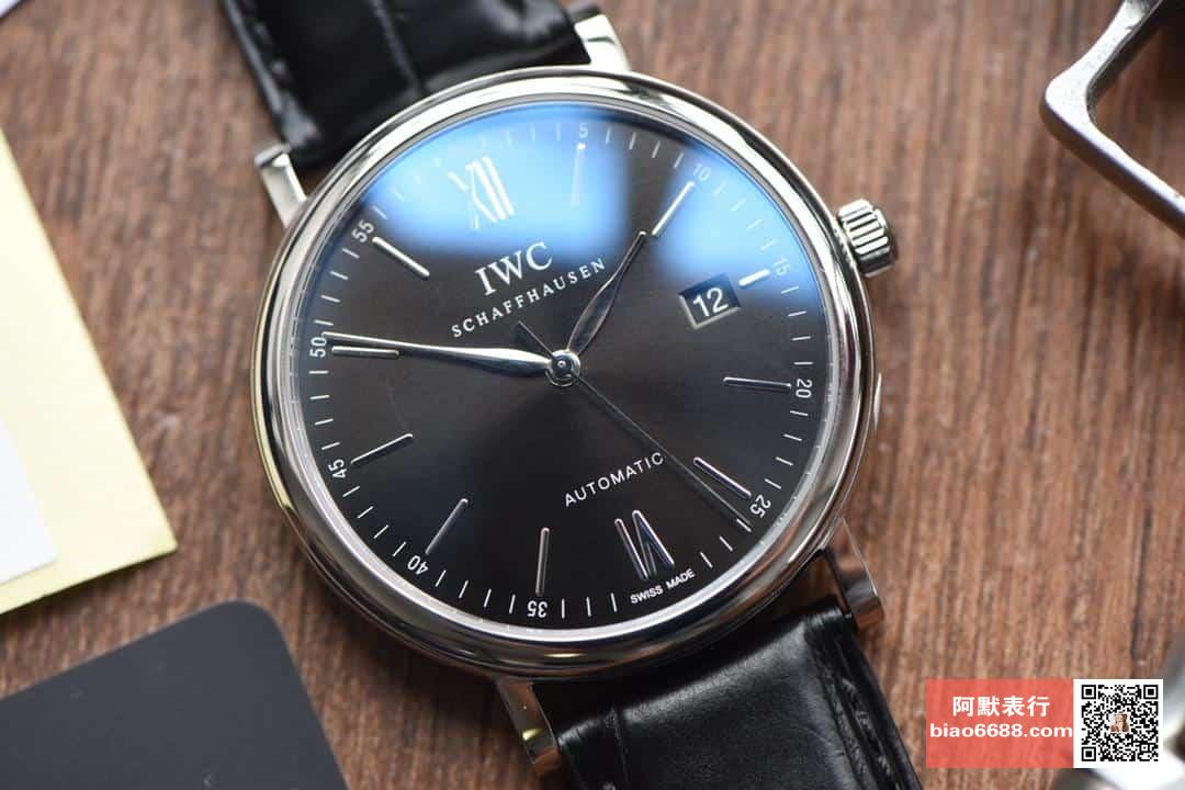포르토피노 화이트골드 블랙 다이얼 레더 스트랩 / V7 IW356502 / 40mm / Cal.2892 무브 , 40mm
