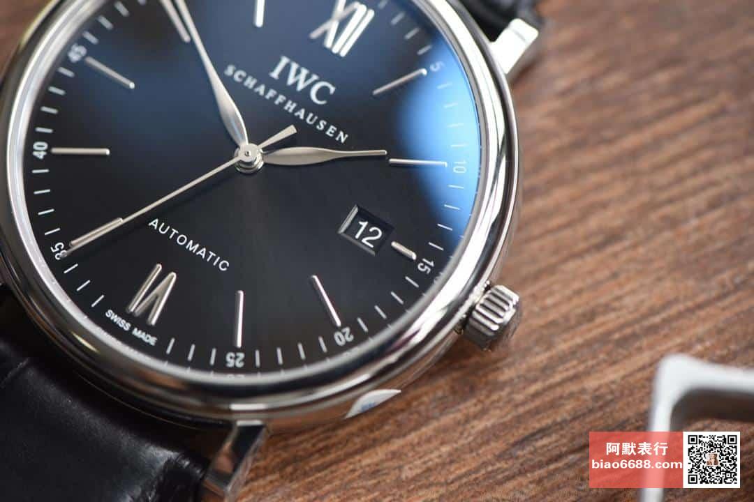 포르토피노 화이트골드 블랙 다이얼 레더 스트랩 / V7 IW356502 / 40mm / Cal.2892 무브 , 40mm