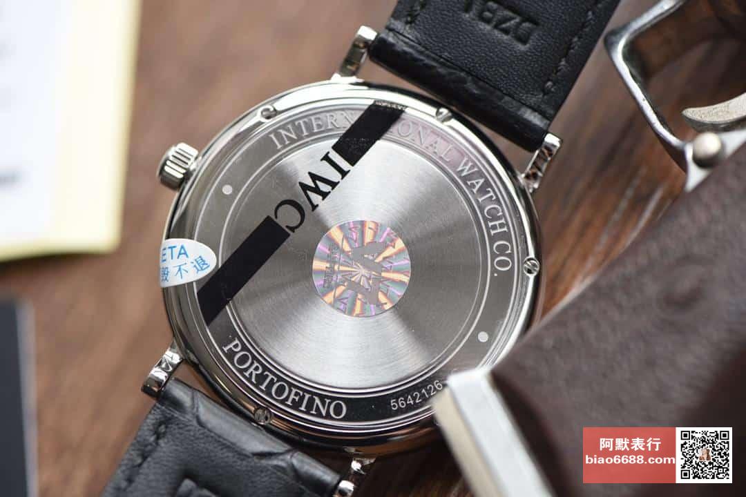 포르토피노 화이트골드 블랙 다이얼 레더 스트랩 / V7 IW356502 / 40mm / Cal.2892 무브 , 40mm