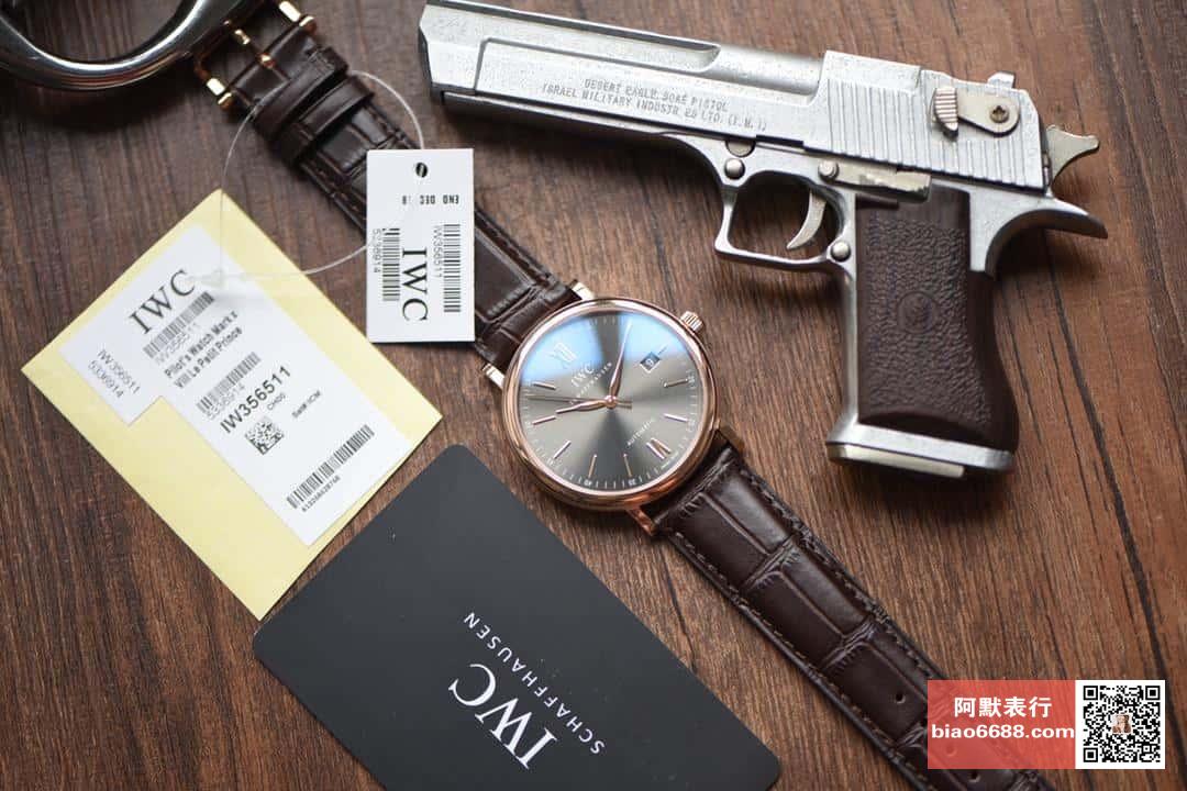 포르토피노 로즈골드 블랙 다이얼 레더 스트랩 / V7 IW356511 / 40mm / Cal.2892 무브 , 40mm