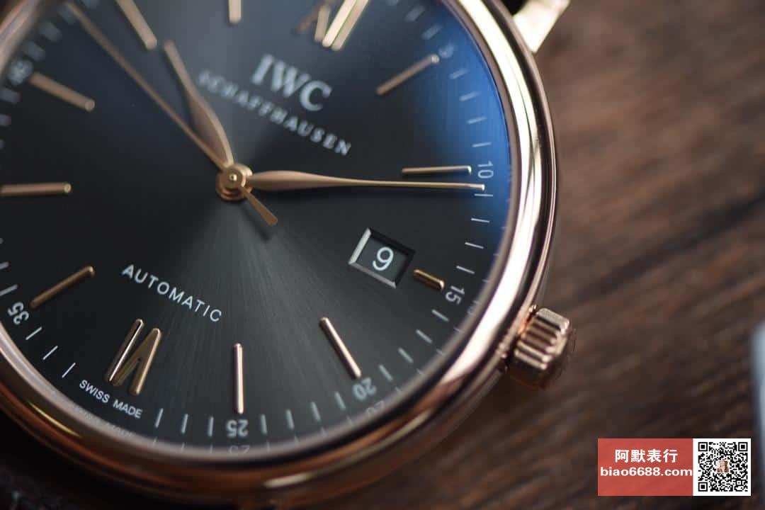 포르토피노 로즈골드 블랙 다이얼 레더 스트랩 / V7 IW356511 / 40mm / Cal.2892 무브 , 40mm