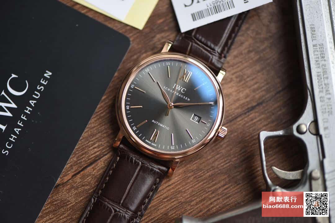 포르토피노 로즈골드 블랙 다이얼 레더 스트랩 / V7 IW356511 / 40mm / Cal.2892 무브 , 40mm
