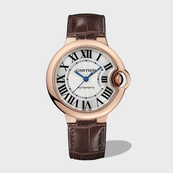 블루 벌룬 화이트 다이얼 로즈골드 브라운 레더 스트랩 / AF / 33mm / SEIKO NH05A 21J 자동 무브먼트