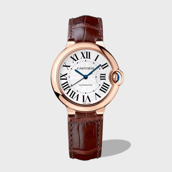 발롱 블루 드 화이트 다이얼 오토매틱 가죽 스트랩 시계 / W6920097 / 33mm / 사이즈 직경33MM