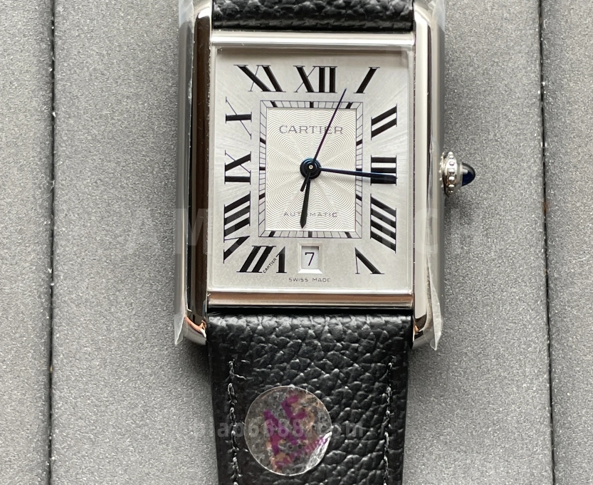 탱크 머스트 오토 스틸 시계 XL 블랙 레더 스트랩 / AF WSTA0040 / 사이즈 31x41mm
