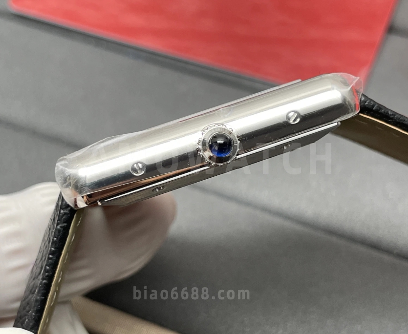 탱크 머스트 오토 스틸 시계 XL 블랙 레더 스트랩 / AF WSTA0040 / 사이즈 31x41mm