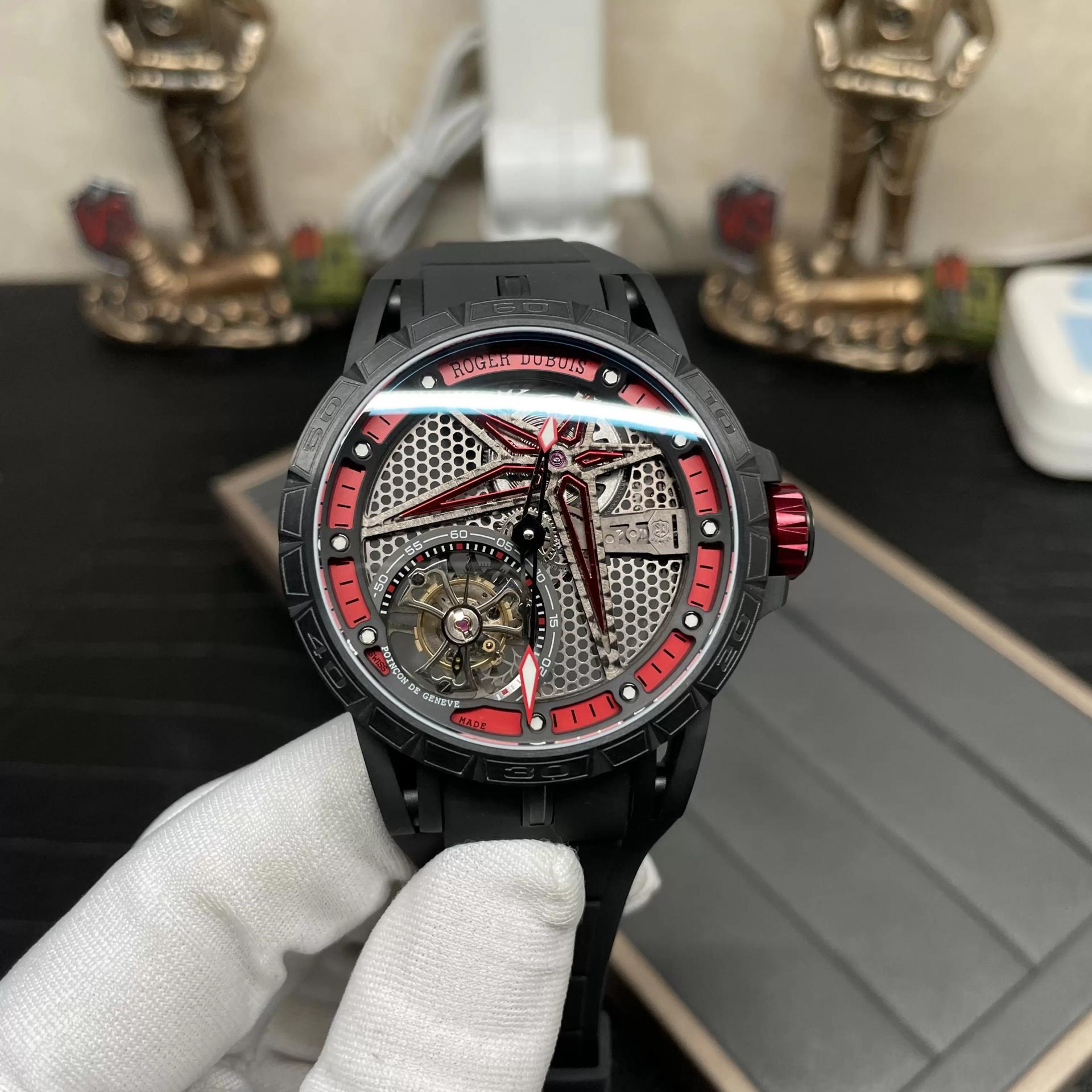 엑스칼리버 싱글 플라잉 투르비옹 블랙 / BBR RDDBEX0817 / 42mm / 플라잉 뚜르비옹 99% 구현, 맞춤형 RD505SQ 수동 와인딩 무브먼트