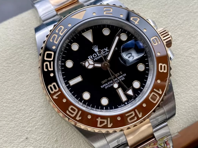 GMT 마스터2 루트비어 콤비 /CLEAN 126711 CHNR /40mm /아시아 상하이 슈퍼 클론 3285 자동 GMT 무브먼트