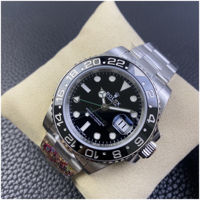 GMT 마스터2 검판 스틸 오이스터 /CLEAN 116710LN /40mm /3186 자동 기계식 무브먼트