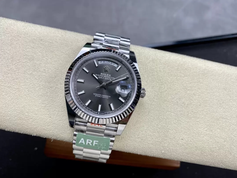 데이데이트 그레이 인덱스 다이얼 화이트골드 /ARF m228239/40mm /3255 통합 자동 기계식 무브먼트 , PVD 전기도금