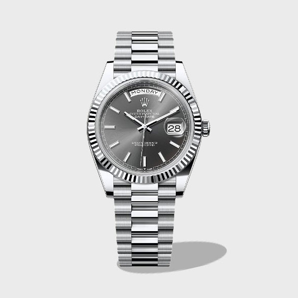 데이데이트 그레이 인덱스 다이얼 화이트골드 /ARF m228239/40mm /3255 통합 자동 기계식 무브먼트 , PVD 전기도금