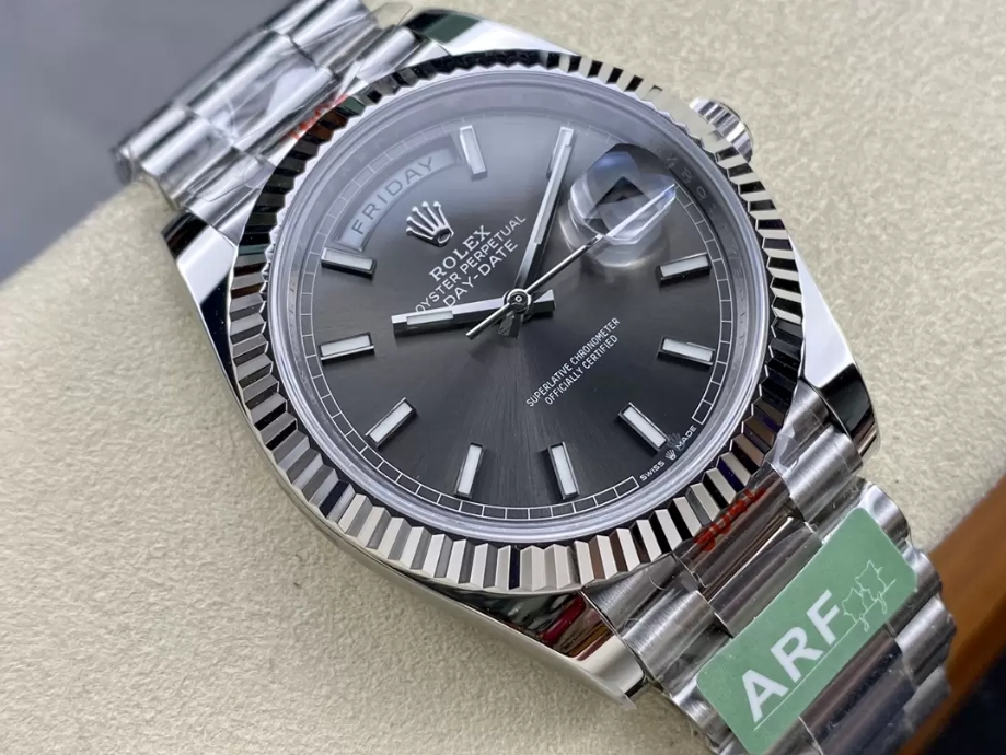 데이데이트 그레이 인덱스 다이얼 화이트골드 /ARF m228239/40mm /3255 통합 자동 기계식 무브먼트 , PVD 전기도금