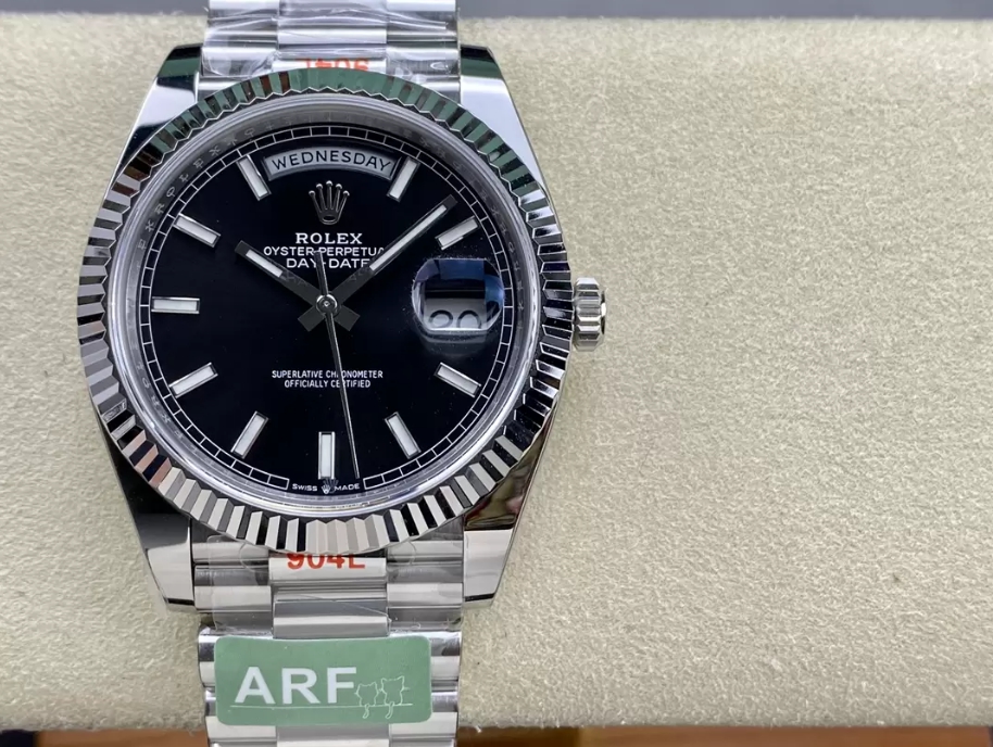 데이데이트 검판 인덱스 다이얼 화이트골드 /ARF m228239/40mm /3255 통합 자동 기계식 무브먼트,PVD 전기 도금