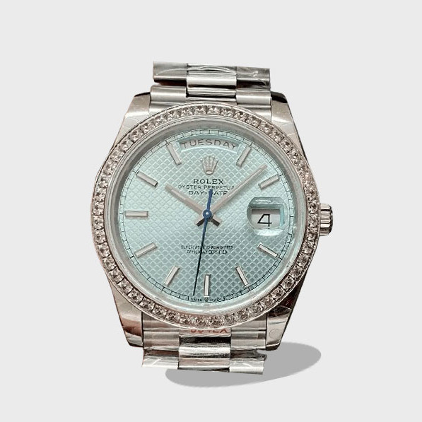데이데이트 플래티넘 아이스블루 바 다이아몬드 /GM /40mm m228236/2836무브 /두께 12.5mm