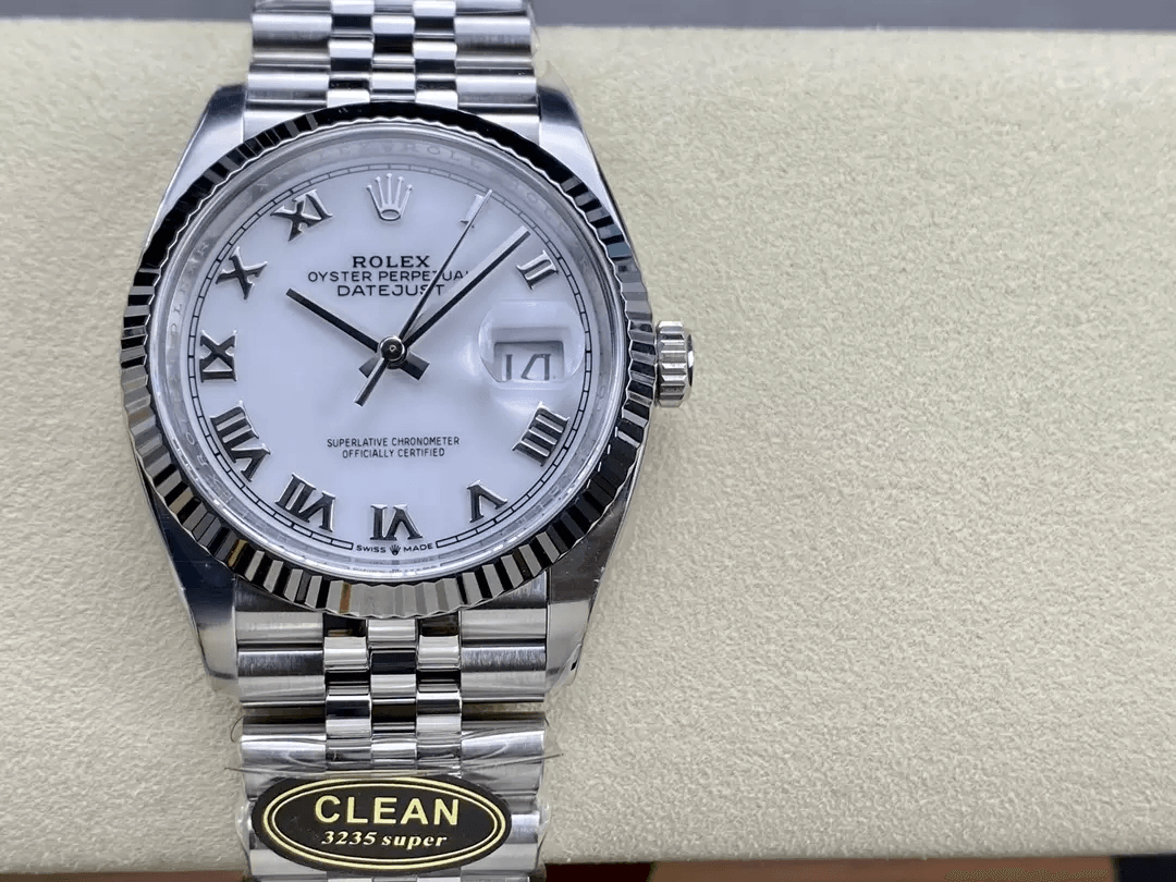 데이저스트 흰판 로만 다이얼 SS 쥬빌레 / CLEAN 126334 / 36mm / 아시아 클론 3235 자동 무브먼트, 28800bph