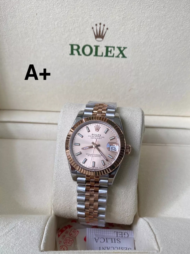 여성용 데이저스트 RG 스티커 마커 다이얼 콤비 SS/RG / A+ 278271 / 31mm / DD2824 자동 무브먼트, 28800vph