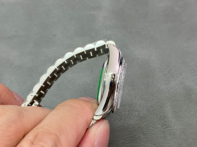 레이디 데이저스트 핑크 다이얼 다이아몬드 마커 실버 / GS 279173 / 28mm / 아시아 2671 자동 무브먼트, 28800bph