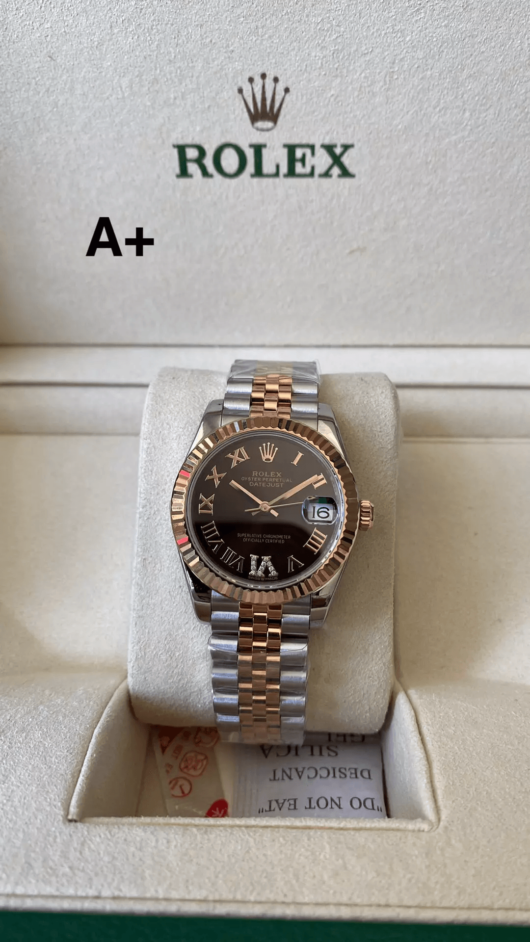 여성용 데이저스트 브라운 로만 다이얼 로골 콤비 / A+ 278271 / 31mm / 크기: 31mm x 11.3mm 무브먼트: DD2824 자동 무브먼트, 진동 주파수 28800회