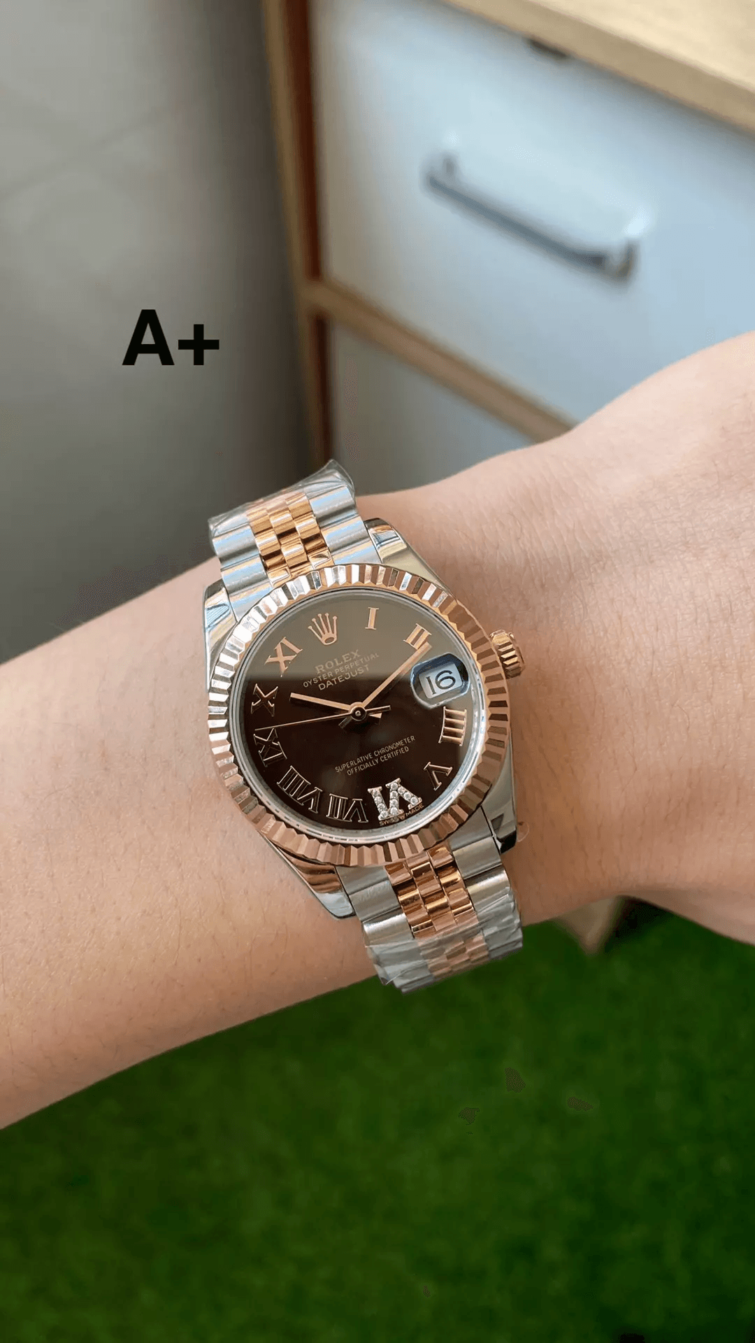 여성용 데이저스트 브라운 로만 다이얼 로골 콤비 / A+ 278271 / 31mm / 크기: 31mm x 11.3mm 무브먼트: DD2824 자동 무브먼트, 진동 주파수 28800회