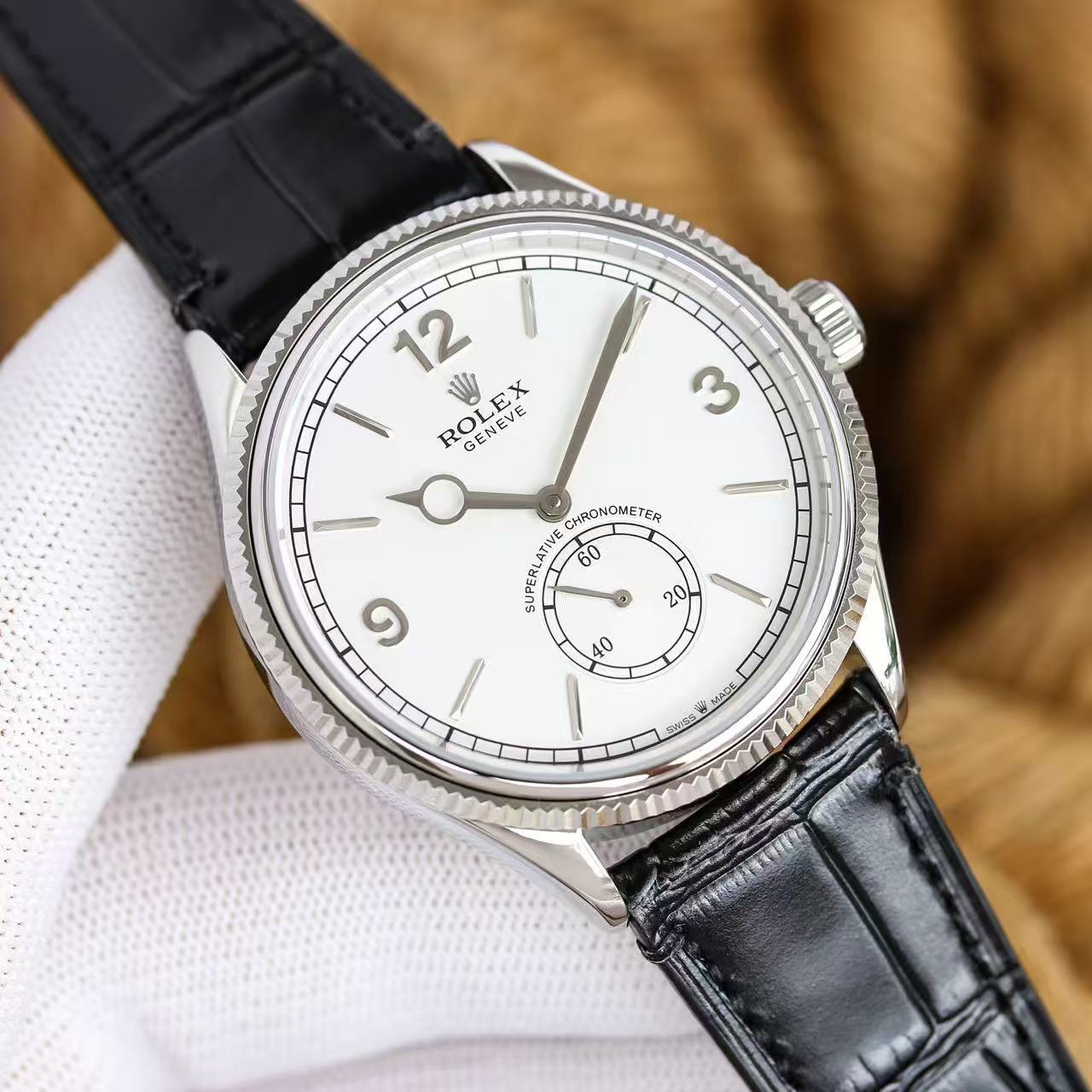 1908 오이스터 페퍼츄얼 실버/39mm /950 플래티넘