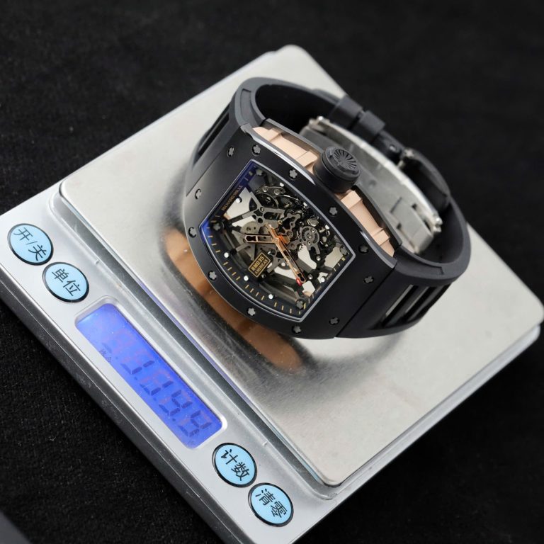 아메리카스 토로 가짜 시계 블랙 세라믹 러버 스트랩 / ZF RM035 / 40x48mm