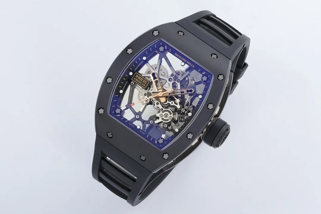 아메리카스 토로 블랙 세라믹 케이스 투르비용 / ZF RM035 / 40X48MM, 슈퍼클론 - 자동, 사파이어 세라믹