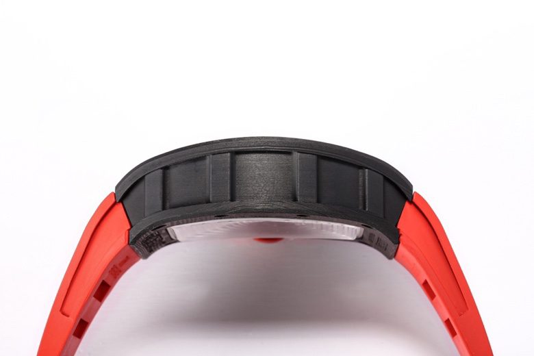 블랙 카본 뚜르비옹 레드 러버밴드 / BBR RM-055 / 49.9 x 42.7mm