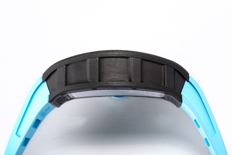 블랙 카본 뚜르비옹 블루 러버밴드 / BBR RM-055 / 49.9 x 42.7mm