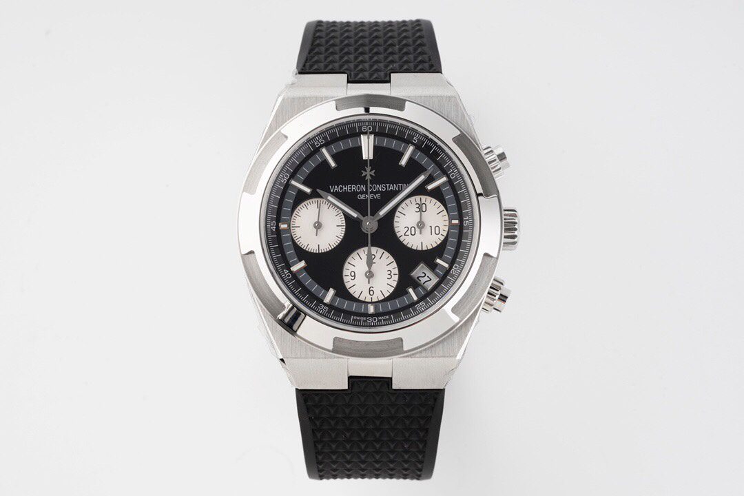 오버시즈 크로노그래프 블랙 다이얼 / 8F 5500V/110A-B481 / 42mm / 맞춤형 PP.CH28-520 자동 크로노그래프 기계식 무브먼트