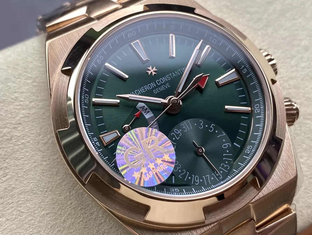 오버시즈 듀얼 타임 그린 다이얼 로즈골드 금통 / GR 7920V / 41mm / VC 5110 무브먼트,41mm