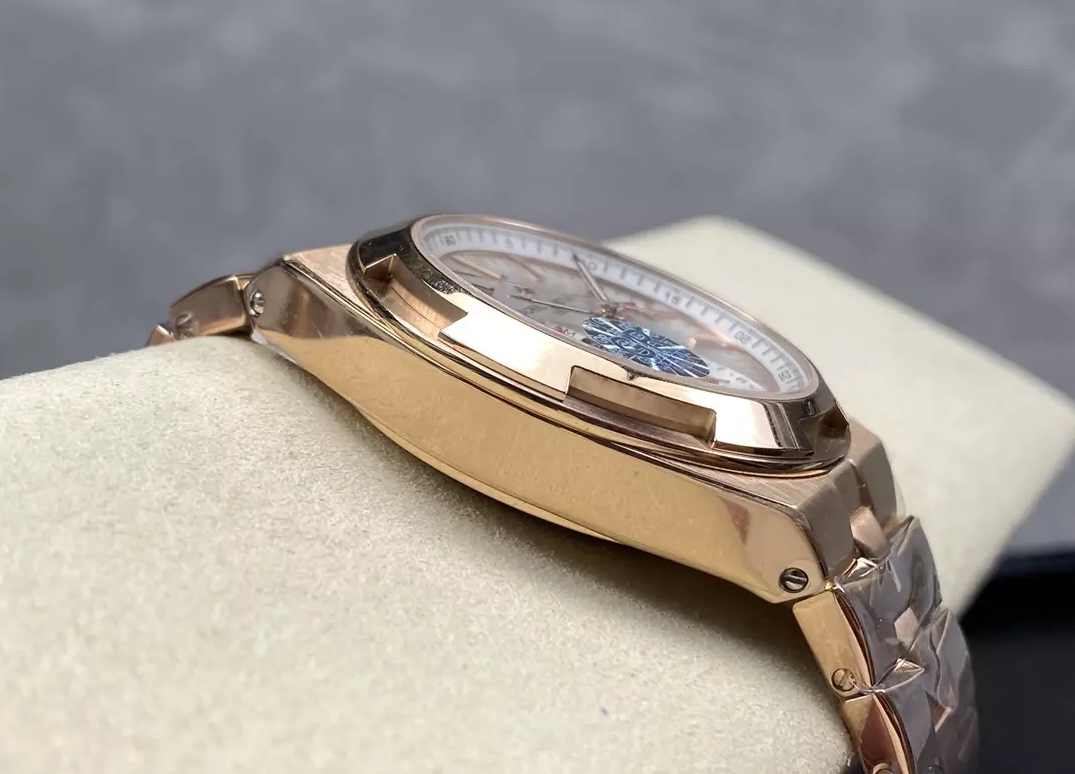 오버시즈 듀얼 타임 실버 다이얼 로즈골드 금통 / GR 7920V / 41mm / VC 5110 무브먼트,41mm