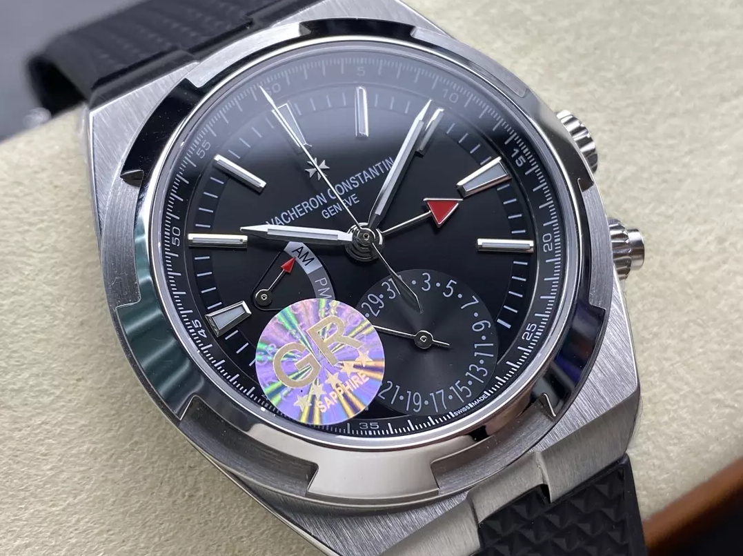 오버시즈 듀얼 타임 블랙 다이얼 러버 스트랩 / GR 7920V / 41mm / VC 5110 무브먼트,41mm