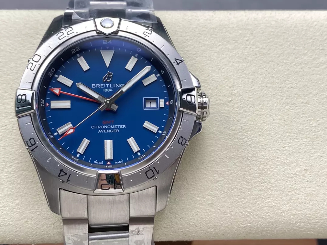 어벤저 오토매틱 GMT 베스트 에디션 블루 다이얼 SS 브레이슬릿 / BLS / 44mm / 아시아 2836 자동 무브먼트