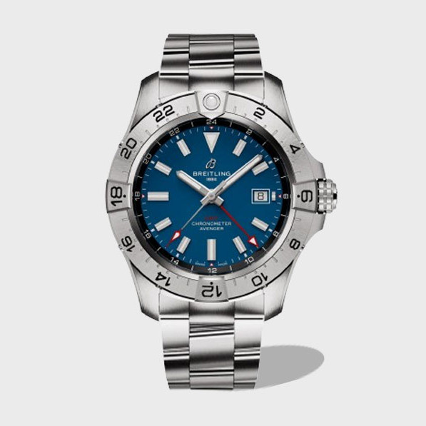 어벤저 오토매틱 GMT 베스트 에디션 블루 다이얼 SS 브레이슬릿 / BLS / 44mm / 아시아 2836 자동 무브먼트