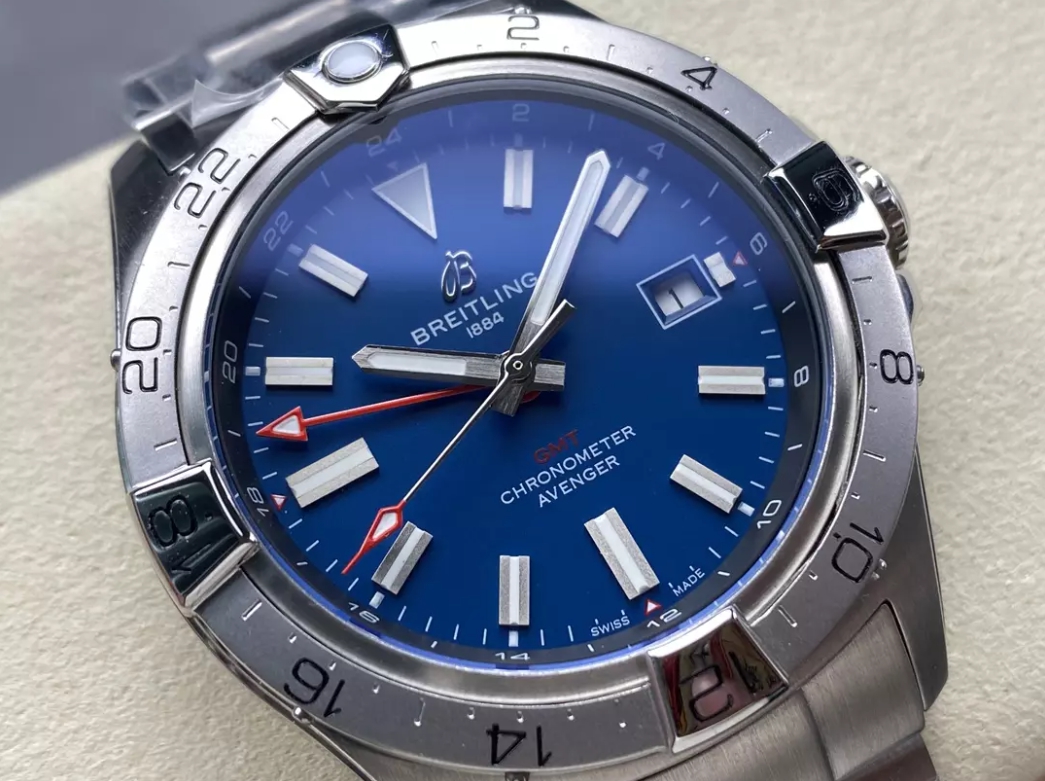 어벤저 오토매틱 GMT 베스트 에디션 블루 다이얼 SS 브레이슬릿 / BLS / 44mm / 아시아 2836 자동 무브먼트