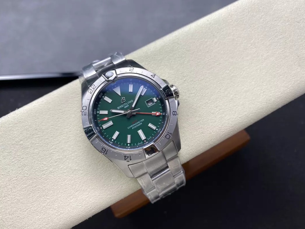 어벤저 오토매틱 GMT 베스트 에디션 그린 다이얼 SS 브레이슬릿 / BLS / 44mm / 아시아 2836 자동 무브먼트