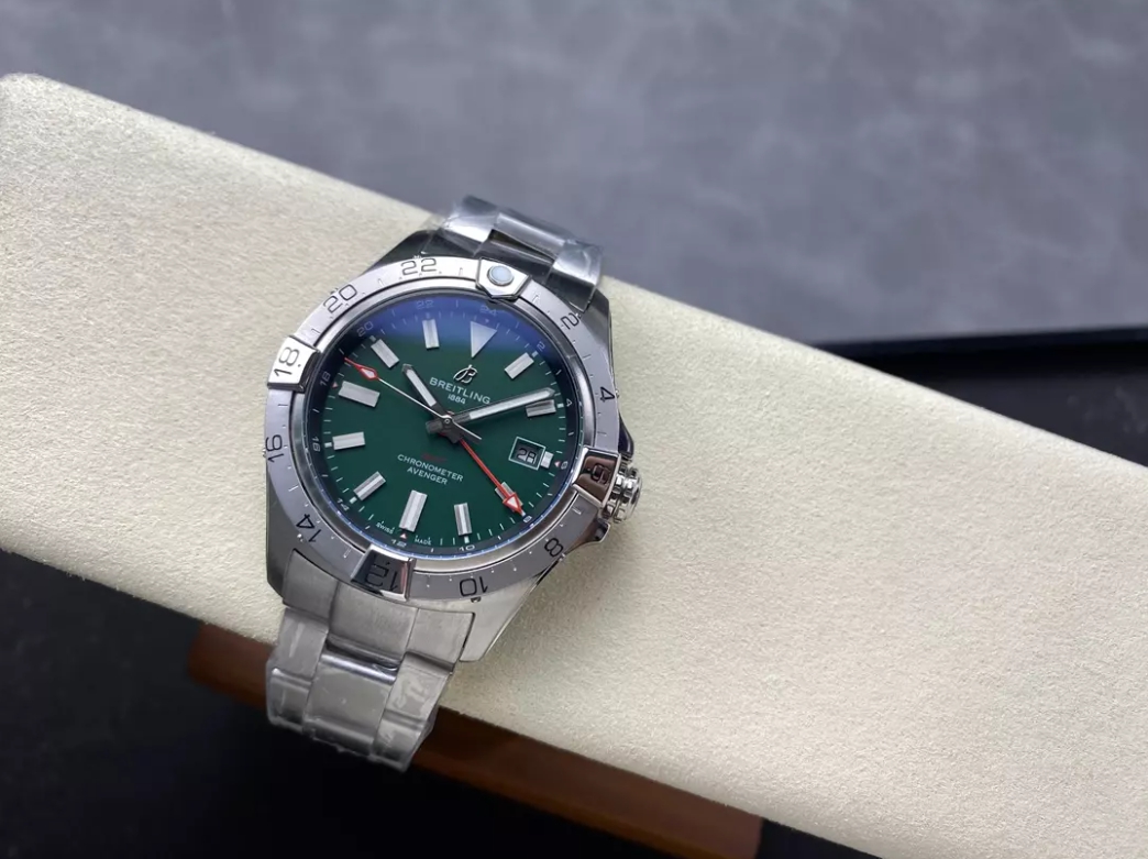 어벤저 오토매틱 GMT 베스트 에디션 그린 다이얼 SS 브레이슬릿 / BLS / 44mm / 아시아 2836 자동 무브먼트