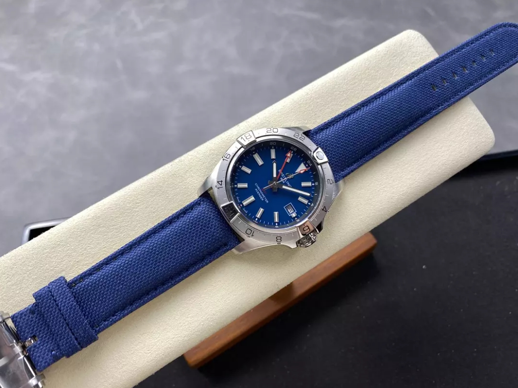 어벤저 오토매틱 GMT 베스트 에디션 블루 다이얼 나일론 스트랩 / BLS / 44mm / 아시아 2836 자동 무브먼트