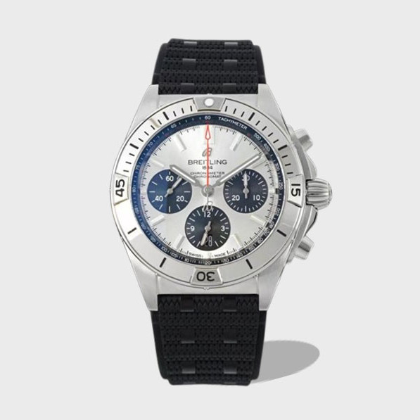 크로노그래프 크로노맷 실버 다이얼 러버 스트랩 / TF AB0134101G1A1 / 42mm / cal.7750 크로노그래프 기계식 무브먼트