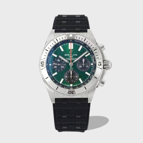 크로노그래프 크로노맷 그린 다이얼 러버 스트랩 / TF AB01343A1L1A1 / 42mm / cal.7750 크로노그래프 기계식 무브먼트