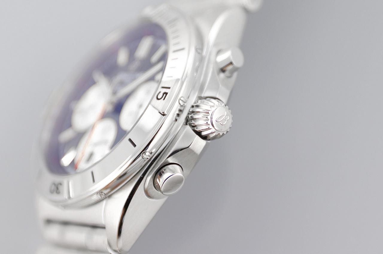 크로노그래프 크로노맷 블루 다이얼 스틸 SS 브레이슬릿 / TF AB0134101B1A1 / 42mm / cal.7750 크로노그래프 기계식 무브먼트