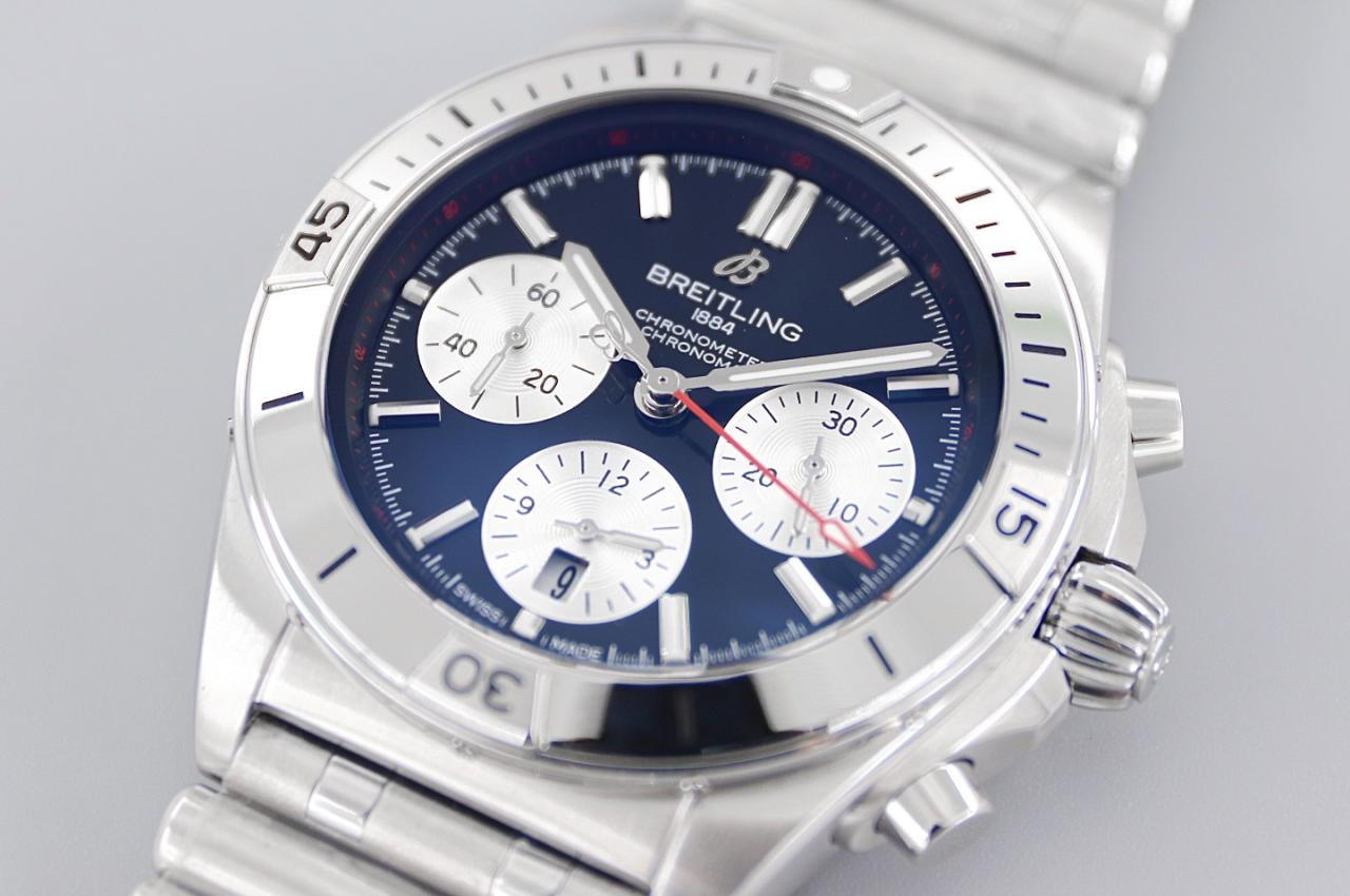 크로노그래프 크로노맷 블루 다이얼 스틸 SS 브레이슬릿 / TF AB0134101B1A1 / 42mm / cal.7750 크로노그래프 기계식 무브먼트