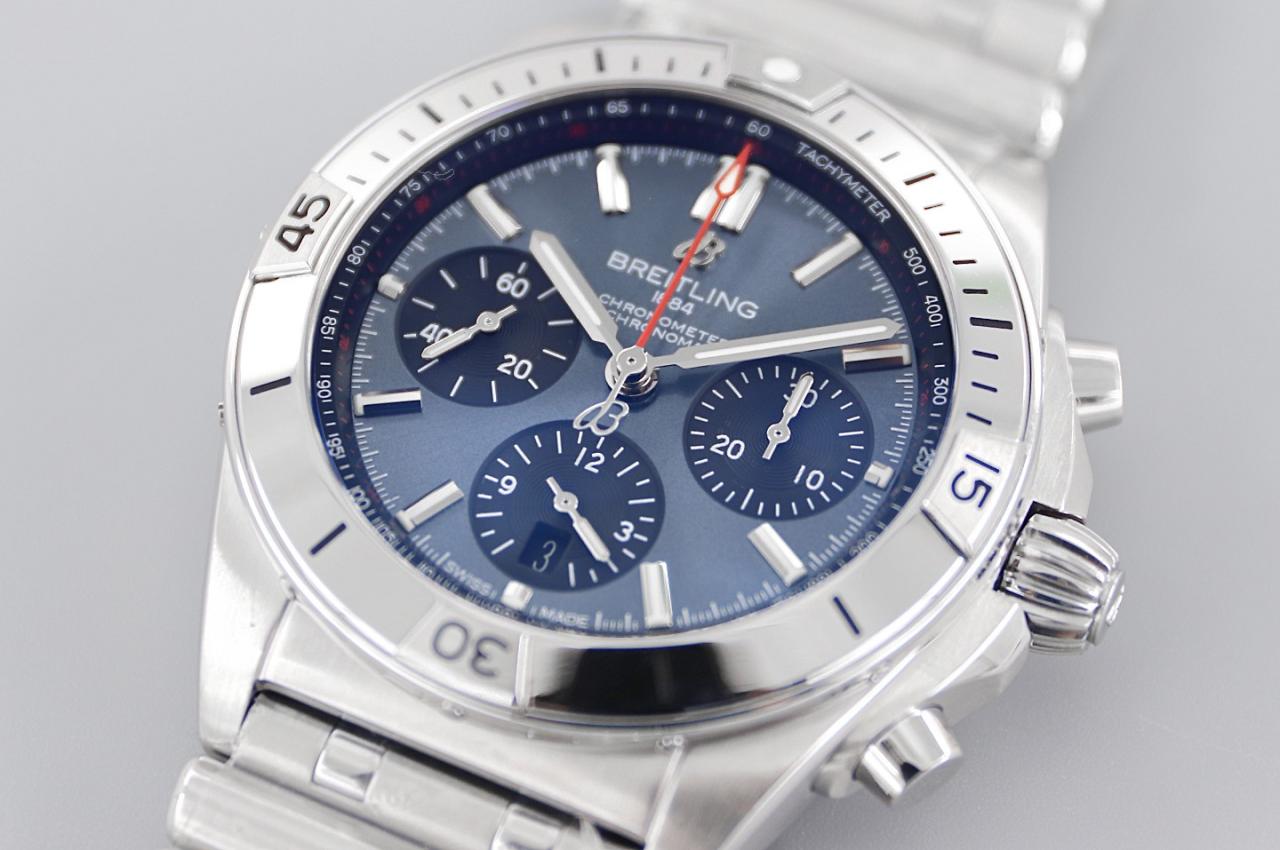 크로노그래프 크로노맷 블루 다이얼 스틸 SS 브레이슬릿 / TF AB01344A1C1A1 / 42mm / cal.7750 크로노그래프 기계식 무브먼트