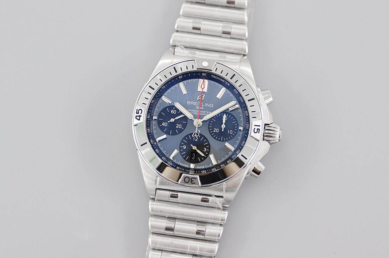 크로노그래프 크로노맷 블루 다이얼 스틸 SS 브레이슬릿 / TF AB01344A1C1A1 / 42mm / cal.7750 크로노그래프 기계식 무브먼트