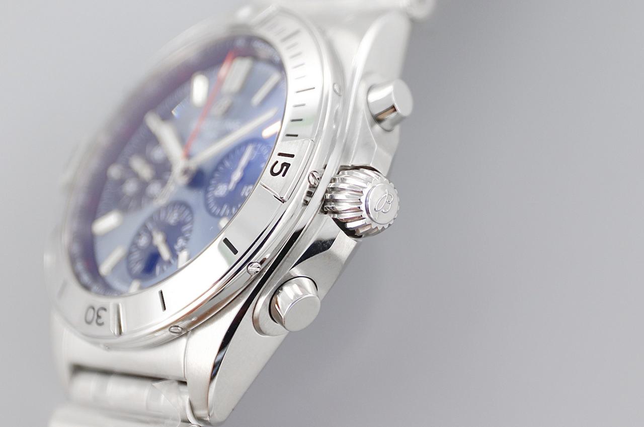 크로노그래프 크로노맷 블루 다이얼 스틸 SS 브레이슬릿 / TF AB01344A1C1A1 / 42mm / cal.7750 크로노그래프 기계식 무브먼트