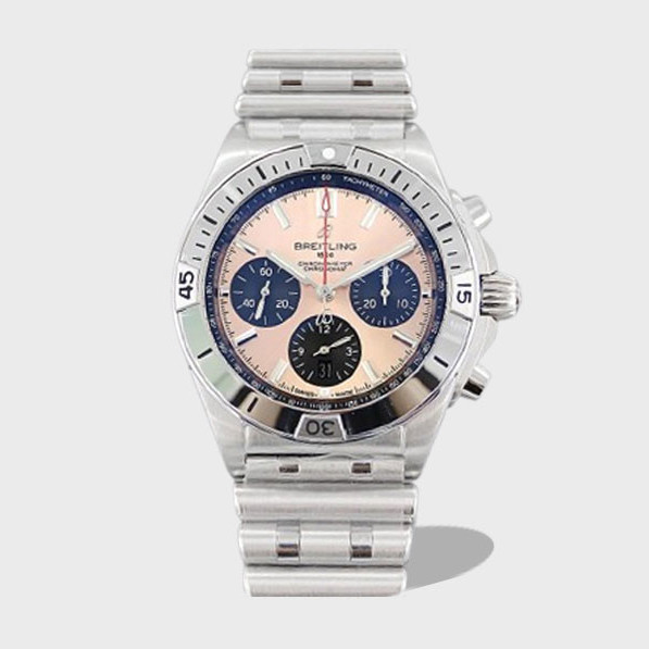 크로노그래프 크로노맷 핑크 다이얼 스틸 SS 브레이슬릿 / TF AB0134101K1A1 / 42mm / cal.7750 크로노그래프 기계식 무브먼트