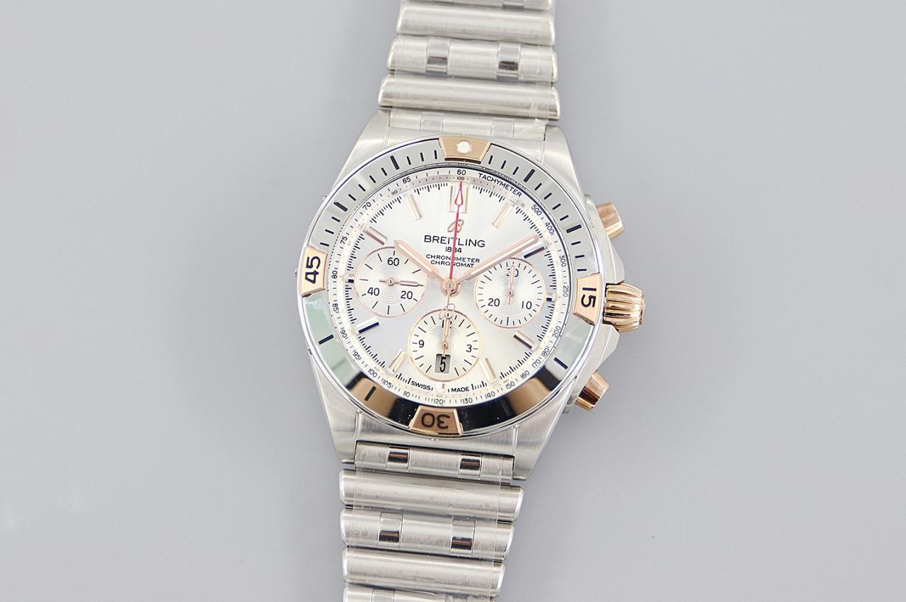 크로노그래프 크로노맷 실버 다이얼 콤비 / TF IB0134101G1A1 / 42mm / cal.7750 크로노그래프 기계식 무브먼트