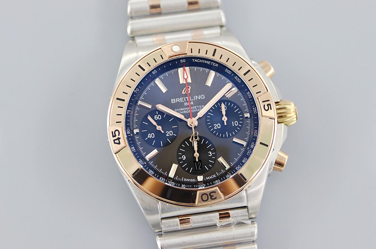 크로노그래프 크로노맷 블루 다이얼 콤비 / TF AB0134101K1A1 / 42mm / cal.7750 크로노그래프 기계식 무브먼트
